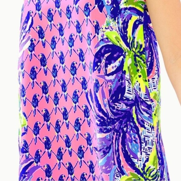 NWT Lilly Pulitzer Jackie Silk Shift Pecking Order Print Sleeveless Dress - Picture 4 of 14